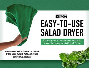 img 2 attached to Mirloco Salad Sling: Lettuce Dryer Towel with Waterproof Liner for Effortless Green Drying in Seconds - The Ultimate Salad Spinner Alternative!