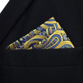 img 3 attached to 👔 Yellow Paisley Necktie: Fashionable Wedding Men's Ties with Matching Cummerbunds & Pocket Squares for Accessories