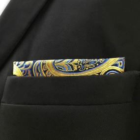 img 1 attached to 👔 Yellow Paisley Necktie: Fashionable Wedding Men's Ties with Matching Cummerbunds & Pocket Squares for Accessories