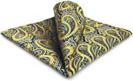 👔 yellow paisley necktie: fashionable wedding men's ties with matching cummerbunds & pocket squares for accessories logo