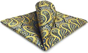 img 4 attached to 👔 Yellow Paisley Necktie: Fashionable Wedding Men's Ties with Matching Cummerbunds & Pocket Squares for Accessories