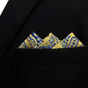 img 2 attached to 👔 Yellow Paisley Necktie: Fashionable Wedding Men's Ties with Matching Cummerbunds & Pocket Squares for Accessories