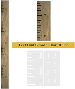 img 2 attached to 📏 Wooden Growth Chart Ruler Stencils – 8ft or 210mm, Ideal for Home Decor, Reusable Painting on Wood, Wall, and Paper