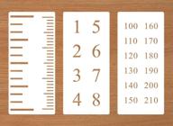 📏 wooden growth chart ruler stencils – 8ft or 210mm, ideal for home decor, reusable painting on wood, wall, and paper logo