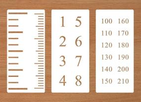 img 4 attached to 📏 Wooden Growth Chart Ruler Stencils – 8ft or 210mm, Ideal for Home Decor, Reusable Painting on Wood, Wall, and Paper