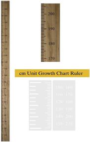 img 1 attached to 📏 Wooden Growth Chart Ruler Stencils – 8ft or 210mm, Ideal for Home Decor, Reusable Painting on Wood, Wall, and Paper