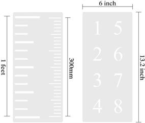 img 3 attached to 📏 Wooden Growth Chart Ruler Stencils – 8ft or 210mm, Ideal for Home Decor, Reusable Painting on Wood, Wall, and Paper