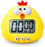 🐥 cute cartoon animal lvgadr kitchen timer: magnetic digital cooking timer with lcd large-screen visual clock for cooking, baking, sports, and games (chick) logo