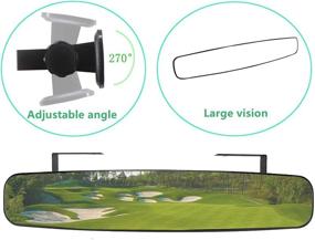 img 3 attached to 🏌️ HKOO Golf Cart Rear View Mirror, 16.5-inch Wide 180° Panoramic Rear View Mirror for EZGO, Club Car, Yamaha Golf Carts