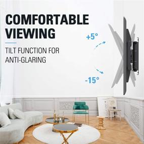 img 1 attached to 📺 Premium Full Motion TV Mount Bracket | Swivel Articulating Arms, VESA 600x400mm | Fits 42-75 Inch TVs, 16-24 inch Studs, 132 lbs Capacity