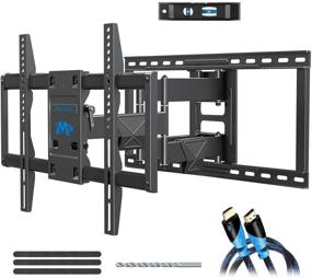 img 4 attached to 📺 Premium Full Motion TV Mount Bracket | Swivel Articulating Arms, VESA 600x400mm | Fits 42-75 Inch TVs, 16-24 inch Studs, 132 lbs Capacity
