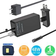 🔌 kingdo surface pro charger - 48w 12v 3.6a power supply adapter for microsoft surface pro 2, surface pro 1, and surface rt with 6ft power cord and carrying pouch logo