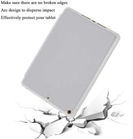 img 3 attached to SIWENGDE Compatible iPad 9.7 Case 2018/2017: Slim Silicone Pencil Holder Cover (Gray)