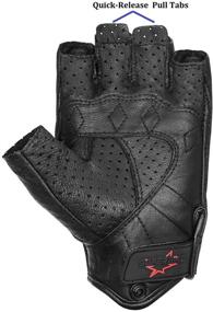 img 1 attached to 🧤 Top-rated Men’s Summer Fingerless Leather Motorcycle Gloves with Knuckle Armor - G11-Black, Size L