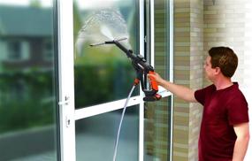 img 2 attached to WORX WA4050 Hydro Shot Window Squeegee: Efficient Water Sprayer & Squeegee Combo, Black