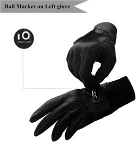 img 2 attached to 🧤 FINGER TEN Winter Golf Gloves Men with Ball Marker - Improved Grip Performance (1 Pair), Cold Weather Windproof & Waterproof - Size Small, Medium, ML, Large, XL