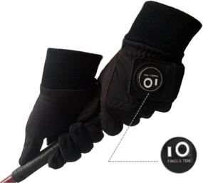 img 3 attached to 🧤 FINGER TEN Winter Golf Gloves Men with Ball Marker - Improved Grip Performance (1 Pair), Cold Weather Windproof & Waterproof - Size Small, Medium, ML, Large, XL