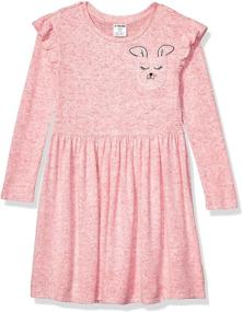 img 2 attached to 👗 Spotted Zebra Little Girls Heather Dresses: Stylish and Playful Girls' Clothing