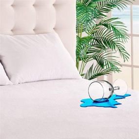 img 2 attached to 🛏️ Waterproof Mattress Protector Queen Size by J&V TEXTILES - Zippered Encasement, 100% Waterproof & Absorbent