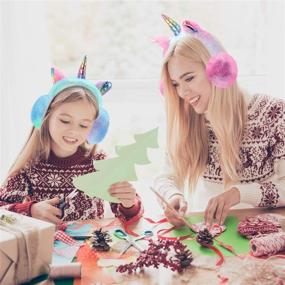 img 1 attached to Unicorn Earmuffs Cartoon Складные грелки