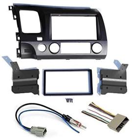 img 4 attached to Обновите свой Honda Civic 2006-2011: темно-серый комплект установки Double Din с проводным шлейфом и адаптером антенны.