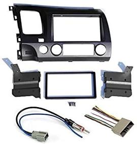 img 1 attached to Обновите свой Honda Civic 2006-2011: темно-серый комплект установки Double Din с проводным шлейфом и адаптером антенны.