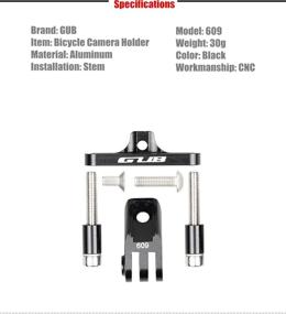 img 1 attached to GUB 609 Bicycle Handlebar Stem Mount Camera Rack with Flashlight Holder - CNC Alloy Anodized, Enhanced for Sports Photography