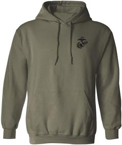 img 1 attached to Zerogravitee Marines Emblem Hooded Sweatshirt Men's Clothing for Active