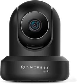 img 4 attached to Amcrest 4MP ProHD Внутренняя WiFi камера: Продвинутая IP-камера для безопасности с функцией поворота/наклона, двунаправленным аудио, ночным видением, удаленным просмотром и широким углом обзора 90°, IP4M-1041B (черная)