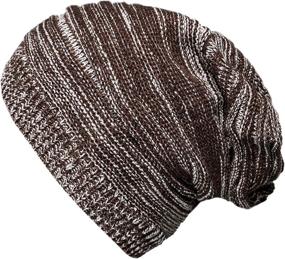 img 3 attached to 🧣 Cozy Unisex Winter Slouchy Beanie Hat - Pack of 2, Knit Soft & Oversized Warm Hats for Men & Women