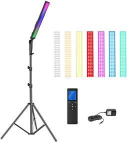 img 4 attached to Комплект освещения для фотосъемки Neewer 2.4G RGB LED Light Stick с пультом дистанционного управления - Диммируемый 21-ваттный светодиодный видеосвет с штативом, цветовая температура 3200K~5600K, CRI95+, 360° полный цвет, 10 сцен эффектов для съемки игрового видеофайла