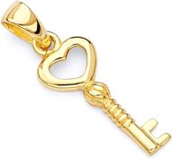 🌟 women's yellow gold heart charm pendant for beautiful jewelry logo