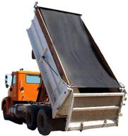 dump truck mesh tarp 7x20 logo