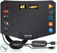 tgvi's tv antenna indoor: amplified indoor hdtv antenna with 120 miles range, 4k 1080p high definition and free hdtv channels - 14ft cable included logo