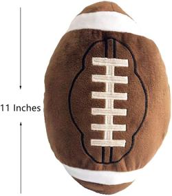 img 3 attached to 🏈 CHORONMO Football Plush Pillow: Fluffy, Durable & Interactive Room Decor; Perfect Birthday Gift for Kids - 11 Inches