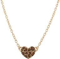 lux accessories leopard pendant necklace logo