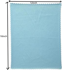 img 2 attached to 🧽 Lint Free Microfiber Cleaning Cloth Set - 6pcs, Streak Free Window Cleaning, Highly Absorbent Household Rags, Reusable Towels for Cars, Windows, Dish, Kitchen - 16” x 12”