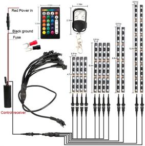 img 3 attached to 🌈 Multi-Color LED Light Kit Strips for Motorcycle Accent Glow - DIBMS Neon Lights Lamp Flexible with APP Wireless Remote Controller - Fits Harley Davidson, Honda, Kawasaki, Suzuki Cruisers