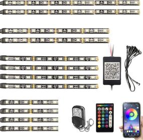 img 4 attached to 🌈 Multi-Color LED Light Kit Strips for Motorcycle Accent Glow - DIBMS Neon Lights Lamp Flexible with APP Wireless Remote Controller - Fits Harley Davidson, Honda, Kawasaki, Suzuki Cruisers