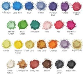 img 3 attached to Epoxy Resin Pigment: 26 Color Glitter Mica Powder for Natural Coloring | Cosmetic Grade Pigments – Best for Epoxy Resin, Soap Making, Lip Gloss, Bath Bombs, Makeup, Paint, Candle Making, and Slime (5g/Bag)