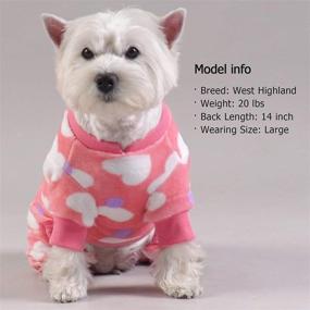 img 2 attached to ❤️ KYEESE Valentine's Day Heart Pattern Dog Pajamas - Soft Stretchable Pet Pjs in Soft Velvet Material