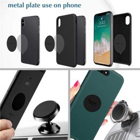 img 1 attached to 📱 6pcs VOLPORT Metal Plates Replacement for Magnetic Phone Car Mount - 3M Strong MagicPlate Metal Disc Sticker Adhesive Round for Magnet Cell Phone Holder Grip (Pops Stand Not Included)