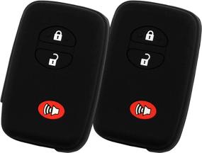 img 3 attached to Набор из 2 чехлов для смарт-ключей KeyGuardz Keyless Entry Remote для Toyota Landcruiser 4Runner Venza Rav4 Highlander