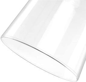 img 2 attached to 🔦 Clear Glass Pendant Lamp Shade with High Transmittance and Smooth Rim - 5.67" x 5" x 1.65" Fitter - Lighting Fixtures
