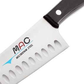 img 2 attached to 🔪 Mac 8-Inch Hollow Edge Chef's Knife: Top-Quality Silver Blade