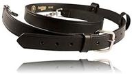 🔥 high-quality black x-large boston leather fireman's radio strap - top choice for firefighters logo