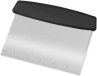 🍰 greenrain stainless steel bench scraper with measuring scale - multipurpose dough scraper for bread, cake, pastry, pizza, and more - essential kitchen baking tool logo