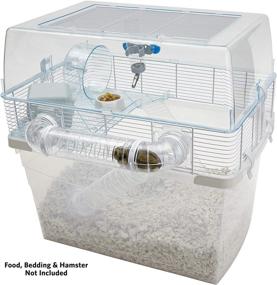 img 3 attached to 🐹 Duna Space Gerbil & Hamster Cage: Deep 11.5-Inch Base Facilitating Natural Burrowing, Effectively Containing Debris & Litter, Complete with Accessories and Play Tunnels, Dimensions 22.6L x 18.7W x 21.5 Inches