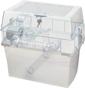 img 4 attached to 🐹 Duna Space Gerbil & Hamster Cage: Deep 11.5-Inch Base Facilitating Natural Burrowing, Effectively Containing Debris & Litter, Complete with Accessories and Play Tunnels, Dimensions 22.6L x 18.7W x 21.5 Inches