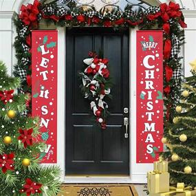 img 3 attached to 🎄 Captivating JOYIN Merry Christmas Banner: A Festive 72"x12" Porch Sign for Joyful Christmas Decorations on Doors, Walls, and Indoors/Outdoors!